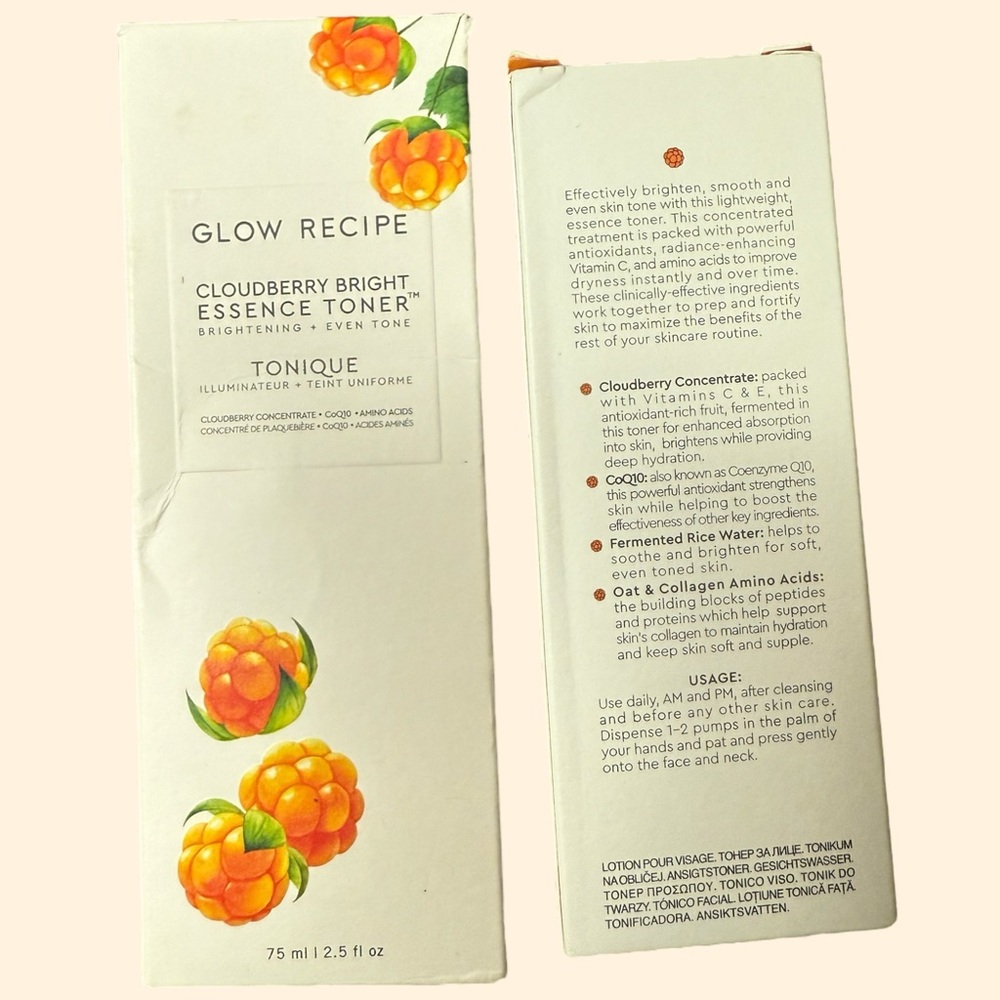 🤍 2 for $75🤍 GLOW RECIPE Cloudberry Bright Essence Toner